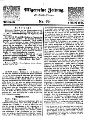 Allgemeine Zeitung Mittwoch 1. März 1843