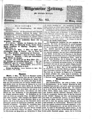 Allgemeine Zeitung Sonntag 26. März 1843