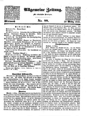 Allgemeine Zeitung Mittwoch 29. März 1843