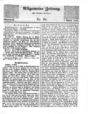 Allgemeine Zeitung Mittwoch 5. April 1843