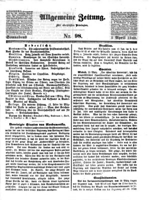 Allgemeine Zeitung Samstag 8. April 1843