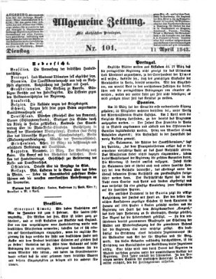 Allgemeine Zeitung Dienstag 11. April 1843