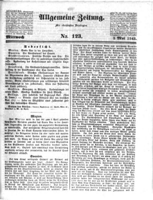 Allgemeine Zeitung Mittwoch 3. Mai 1843