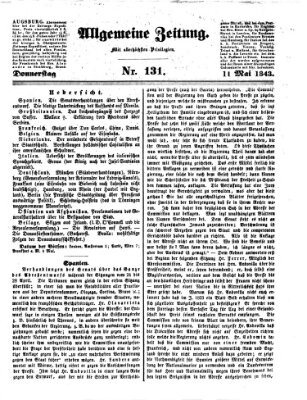 Allgemeine Zeitung Donnerstag 11. Mai 1843