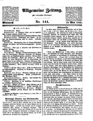 Allgemeine Zeitung Mittwoch 24. Mai 1843