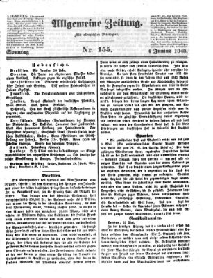 Allgemeine Zeitung Sonntag 4. Juni 1843