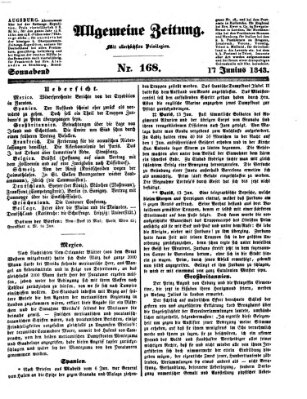 Allgemeine Zeitung Samstag 17. Juni 1843