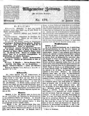 Allgemeine Zeitung Mittwoch 28. Juni 1843