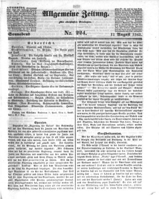 Allgemeine Zeitung Samstag 12. August 1843