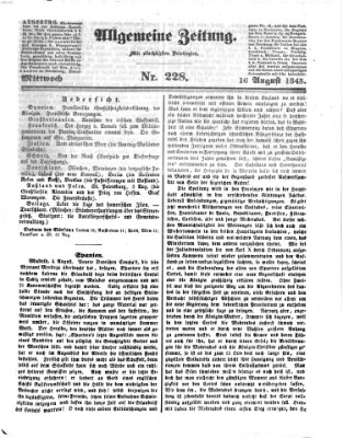 Allgemeine Zeitung Mittwoch 16. August 1843