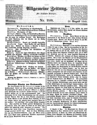 Allgemeine Zeitung Montag 28. August 1843