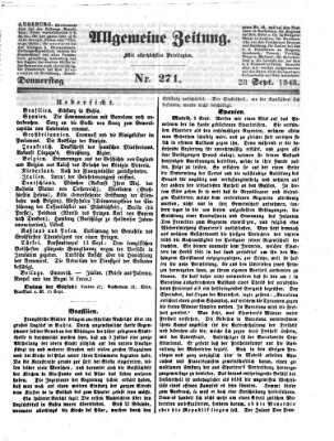 Allgemeine Zeitung Donnerstag 28. September 1843