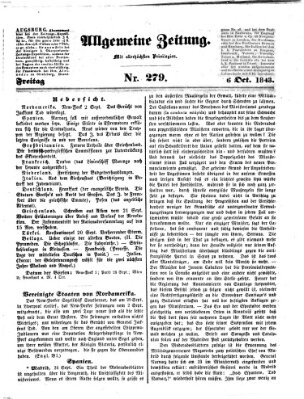 Allgemeine Zeitung Freitag 6. Oktober 1843