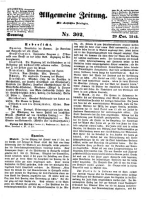 Allgemeine Zeitung Sonntag 29. Oktober 1843