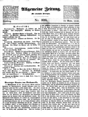 Allgemeine Zeitung Freitag 24. November 1843