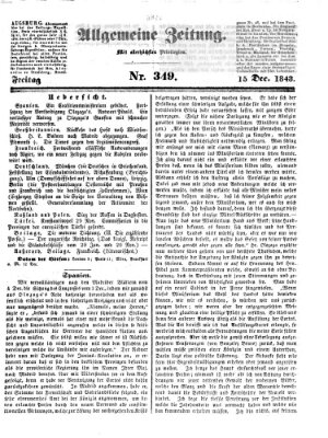 Allgemeine Zeitung Freitag 15. Dezember 1843