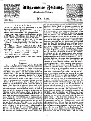 Allgemeine Zeitung Freitag 22. Dezember 1843