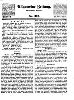 Allgemeine Zeitung Mittwoch 27. Dezember 1843