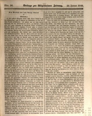 Allgemeine Zeitung. Beilage zur Allgemeinen Zeitung (Allgemeine Zeitung) Donnerstag 26. Januar 1843