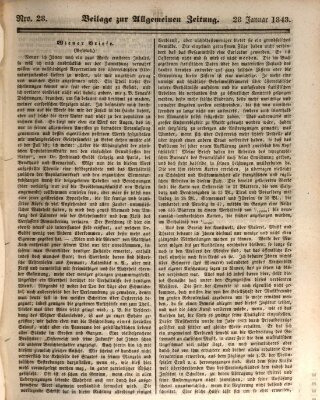 Allgemeine Zeitung. Beilage zur Allgemeinen Zeitung (Allgemeine Zeitung) Samstag 28. Januar 1843