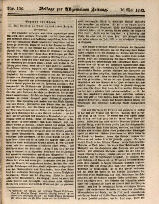 Allgemeine Zeitung. Beilage zur Allgemeinen Zeitung (Allgemeine Zeitung) Dienstag 16. Mai 1843