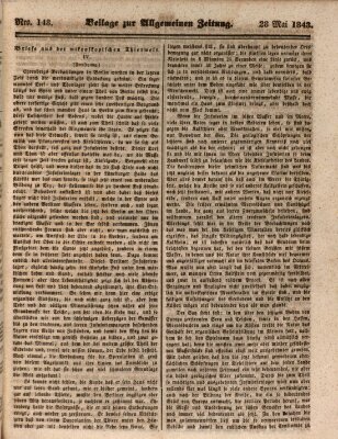 Allgemeine Zeitung. Beilage zur Allgemeinen Zeitung (Allgemeine Zeitung) Sonntag 28. Mai 1843