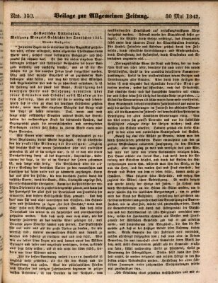 Allgemeine Zeitung. Beilage zur Allgemeinen Zeitung (Allgemeine Zeitung) Dienstag 30. Mai 1843