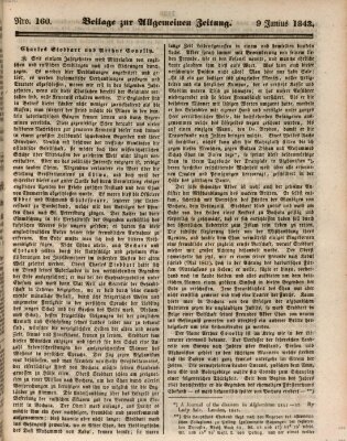 Allgemeine Zeitung. Beilage zur Allgemeinen Zeitung (Allgemeine Zeitung) Freitag 9. Juni 1843