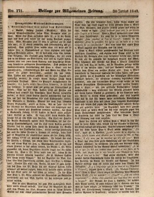 Allgemeine Zeitung. Beilage zur Allgemeinen Zeitung (Allgemeine Zeitung) Dienstag 20. Juni 1843