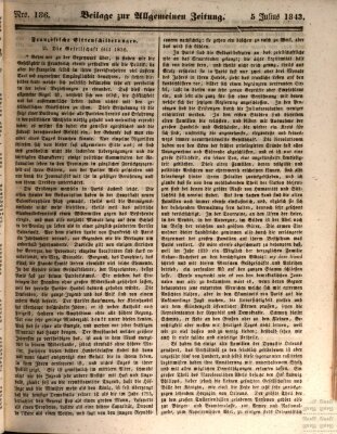 Allgemeine Zeitung. Beilage zur Allgemeinen Zeitung (Allgemeine Zeitung) Mittwoch 5. Juli 1843