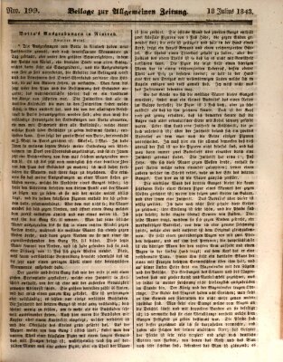 Allgemeine Zeitung. Beilage zur Allgemeinen Zeitung (Allgemeine Zeitung) Dienstag 18. Juli 1843