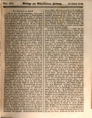 Allgemeine Zeitung. Beilage zur Allgemeinen Zeitung (Allgemeine Zeitung) Mittwoch 26. Juli 1843