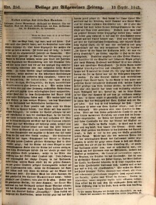 Allgemeine Zeitung. Beilage zur Allgemeinen Zeitung (Allgemeine Zeitung) Mittwoch 13. September 1843