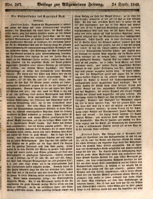 Allgemeine Zeitung. Beilage zur Allgemeinen Zeitung (Allgemeine Zeitung) Sonntag 24. September 1843