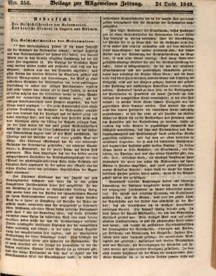 Allgemeine Zeitung. Beilage zur Allgemeinen Zeitung (Allgemeine Zeitung) Sonntag 24. Dezember 1843