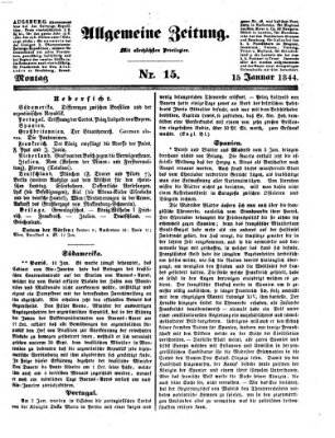 Allgemeine Zeitung Montag 15. Januar 1844
