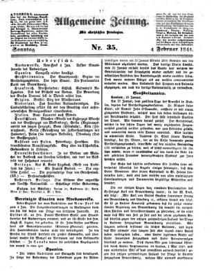 Allgemeine Zeitung Sonntag 4. Februar 1844