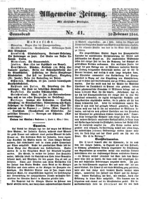 Allgemeine Zeitung Samstag 10. Februar 1844