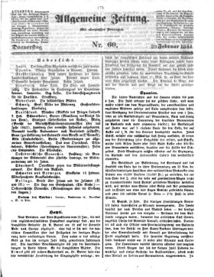 Allgemeine Zeitung Donnerstag 29. Februar 1844