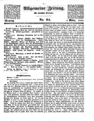 Allgemeine Zeitung Montag 4. März 1844