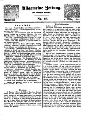 Allgemeine Zeitung Mittwoch 6. März 1844