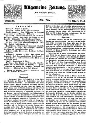 Allgemeine Zeitung Montag 25. März 1844