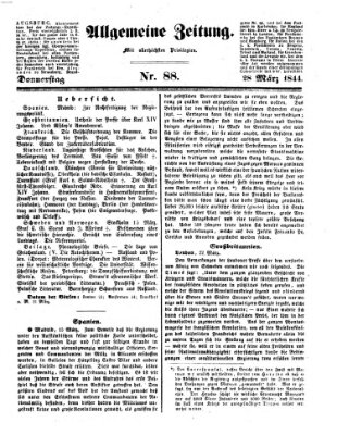 Allgemeine Zeitung Donnerstag 28. März 1844