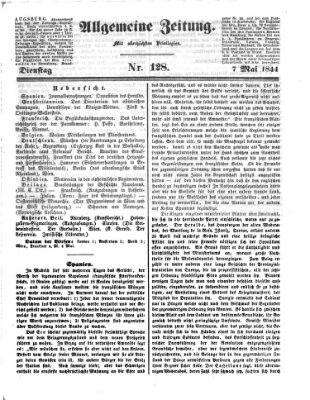 Allgemeine Zeitung Dienstag 7. Mai 1844