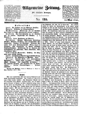 Allgemeine Zeitung Dienstag 14. Mai 1844