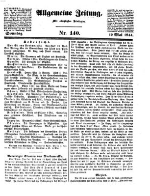 Allgemeine Zeitung Sonntag 19. Mai 1844