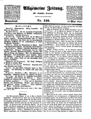 Allgemeine Zeitung Samstag 25. Mai 1844