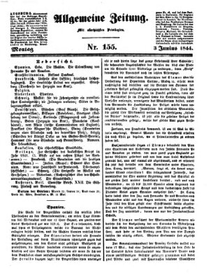 Allgemeine Zeitung Montag 3. Juni 1844