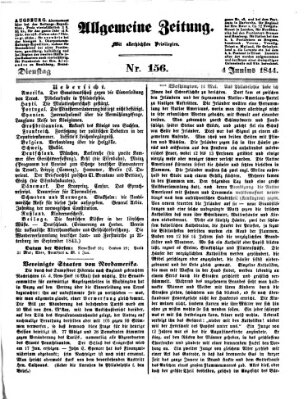 Allgemeine Zeitung Dienstag 4. Juni 1844