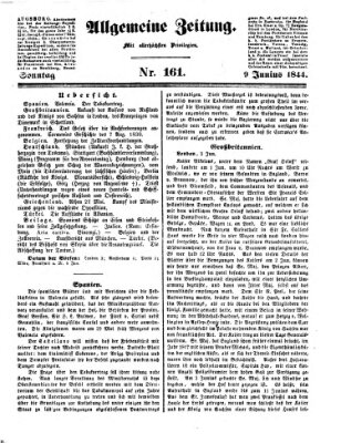 Allgemeine Zeitung Sonntag 9. Juni 1844